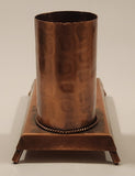 Vintage MCM Gregorian Cigarette Holder Hammered Copper Metal Smokers Stand