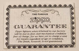 Vintage The Famous Zippo Guarantee Manual Paper Work