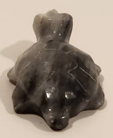 Miniature 1 1/4" Hand Carved Polished Onyx Marble Stone Sea Turtle Figurine