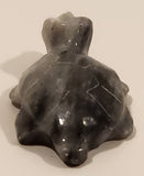 Miniature 1 1/4" Hand Carved Polished Onyx Marble Stone Sea Turtle Figurine