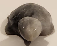Miniature 1 1/4" Hand Carved Polished Onyx Marble Stone Sea Turtle Figurine