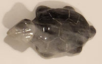 Miniature 1 1/4" Hand Carved Polished Onyx Marble Stone Sea Turtle Figurine