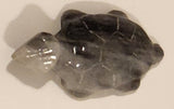 Miniature 1 1/4" Hand Carved Polished Onyx Marble Stone Sea Turtle Figurine