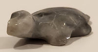 Miniature 1 1/4" Hand Carved Polished Onyx Marble Stone Sea Turtle Figurine