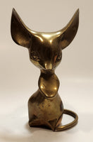 Mouse 5 1/2" Tall Brass Metal Figurine Made in Korea