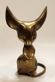 Mouse 5 1/2" Tall Brass Metal Figurine Made in Korea