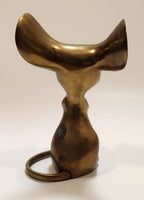 Mouse 5 1/2" Tall Brass Metal Figurine Made in Korea