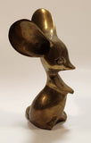 Mouse 5 1/2" Tall Brass Metal Figurine Made in Korea