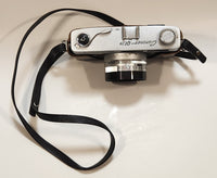 Vintage Canon Canonet QL19 45mm Rangefinder Film Camera with Leather Holder and Grey Diamond Pouch