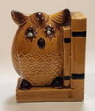 Vintage Glazed Ceramic Owl Book End With Googly Eyes Made in Japan