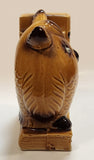 Vintage Glazed Ceramic Owl Book End With Googly Eyes Made in Japan