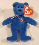 2004 McDonald's Ty Teenie Beanie McNuggets The Bear 5" Tall Blue Stuffed Plush Toy