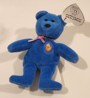2004 McDonald's Ty Teenie Beanie McNuggets The Bear 5" Tall Blue Stuffed Plush Toy