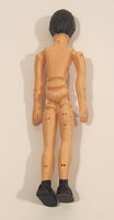 Vintage Mid Century Man with Brown Hair 5 1/4" Rubber Toy Doll Made in Hong Kong