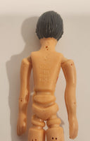 Vintage Mid Century Man with Brown Hair 5 1/4" Rubber Toy Doll Made in Hong Kong