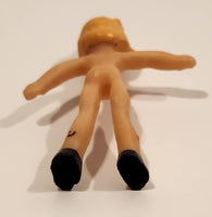 Vintage 1940s Flagg Toy Blonde Girl 3" Rubber Toy Doll