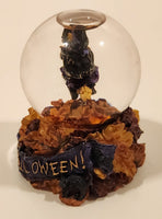 2001 Boyds Bear & Friends The Bearstone Collection Halloween Tabitha's Ride Batty Flight Resin Snow Globe #393006