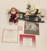 Ashton Drake Rock-A-Bye And Good Night 10" Tall Porcelain Doll on Rocking Horse New Condition in Box #92301