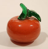 Vintage Art Glass Fruit Orange 2 1/2" Tall Ornament Has Chip