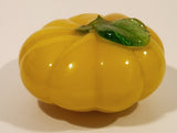 Vintage Art Glass Fruit Yellow Squash 2 1/2" Tall Ornament Has Chip