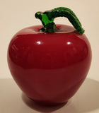 Vintage Art Glass Fruit Red Apple 3 3/4" Tall Ornament