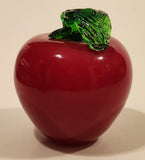 Vintage Art Glass Fruit Red Apple 3 1/2" Tall Ornament