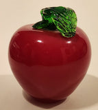 Vintage Art Glass Fruit Red Apple 3 3/4" Tall Ornament