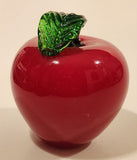 Vintage Art Glass Fruit Red Apple 3 3/4" Tall Ornament