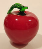 Vintage Art Glass Fruit Red Apple 3 3/4" Tall Ornament