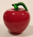 Vintage Art Glass Fruit Red Apple 3 3/4" Tall Ornament