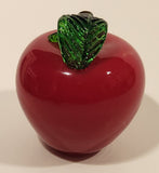 Vintage Art Glass Fruit Red Apple 3 3/4" Tall Ornament