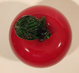 Vintage Art Glass Fruit Red Apple 3 3/4" Tall Ornament