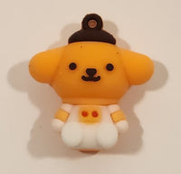 Sanrio Hello Kitty Pompompurin Orange 1 1/4" Tall Rubber Toy Figure Keychain Charm