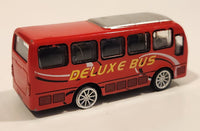 Go Bros Deluxe Bus K18835 Red Pull Back Die Cast Toy Car Vehicle Missing One Tire