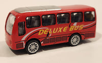 Go Bros Deluxe Bus K18835 Red Pull Back Die Cast Toy Car Vehicle Missing One Tire