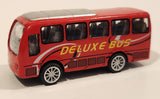 Go Bros Deluxe Bus K18835 Red Pull Back Die Cast Toy Car Vehicle Missing One Tire