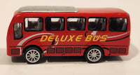 Go Bros Deluxe Bus K18835 Red Pull Back Die Cast Toy Car Vehicle Missing One Tire