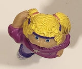 Vintage 1984 OAA Cabbage Patch Kids Girl In Purple Pink Aerobics Workout Clothes 2 1/4" PVC Toy Figure