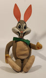 Vintage 1971 Mattel Warner Bros. Bugs Bunny Pull String 12" Tall Stuffed Toy with Plastic Head Works