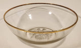 Vintage Gailstyn It's A Dilly 22K Gold Trimmed 10 1/4" Glass Salad Bowl with Embossed Floral Base