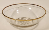 Vintage Gailstyn It's A Dilly 22K Gold Trimmed 10 1/4" Glass Salad Bowl with Embossed Floral Base