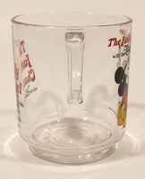 Vintage 1988 Luminarc The Family Channel with The Disney magic Mickey Mouse Glass Coffee Mug Cup