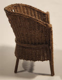 Vintage Wilhelmina Hand Made Wicker Chair Dollhouse Sized Miniature Toy