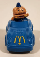1988 McDonald's Turbo Macs Officer Big Mac Blue Toy Pull Back Plastic Toy Car Vehicle