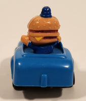1988 McDonald's Turbo Macs Officer Big Mac Blue Toy Pull Back Plastic Toy Car Vehicle