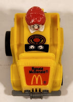 1985 McDonald's Happy Meal Fast Macs Ronald McDonald Yellow Pull Back Toy Car Vehicle