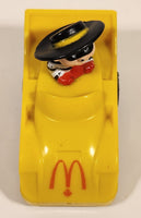 1988 McDonald's Turbo Macs The Hamburglar Yellow Toy Pull Back Plastic Toy Car Vehicle