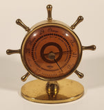 Vintage Swift & Anderson Ship's Wheel Brass Metal Barometer Made in Boston