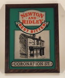 Vintage Newton And Ridley Best Bitter Beer Coronation St. Rovers Return Inn 6 5/8" x 8 5/8" Wood Framed Pub Mirror
