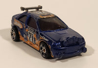 2011 Hot Wheels Wall Tracks Ford Escort Rally #71 Metallic Blue Die Cast Toy Car Vehicle
